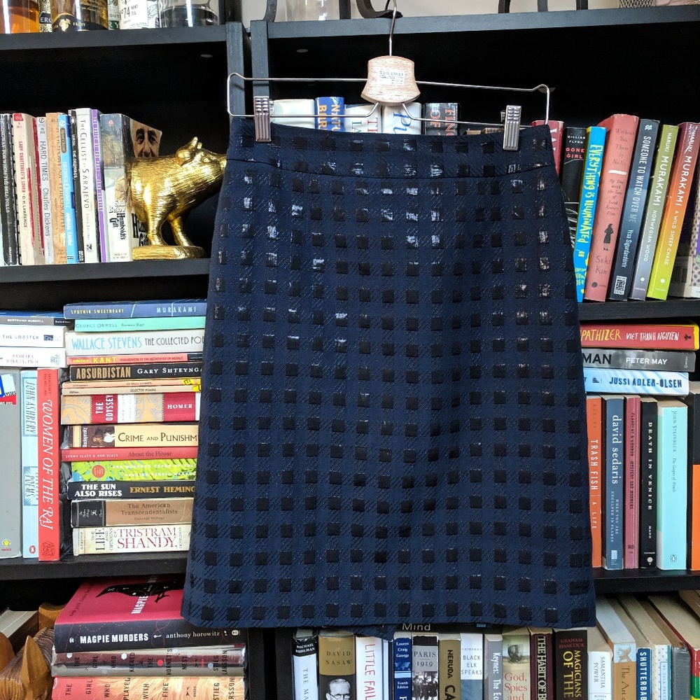 Banana Republic Black & Navy Pencil Skirt